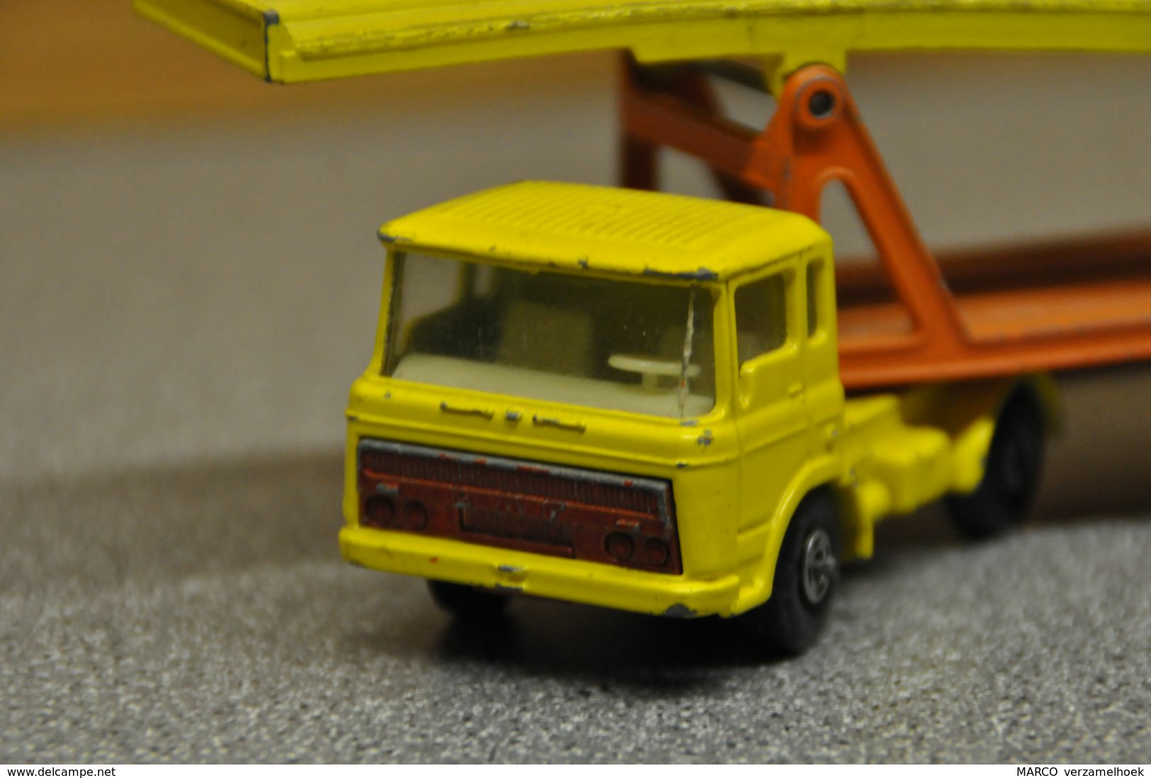 DAF Car Transporter Matchbox By Lesney Super Kings 1970 - Camiones, Buses Y Construcción