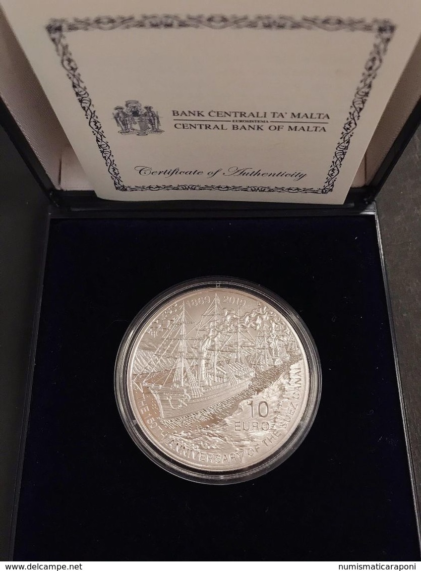 Malta 10 Euro Ag Silber 2019 PP 150 J. Suezkanal Canale Di Suez - Malta