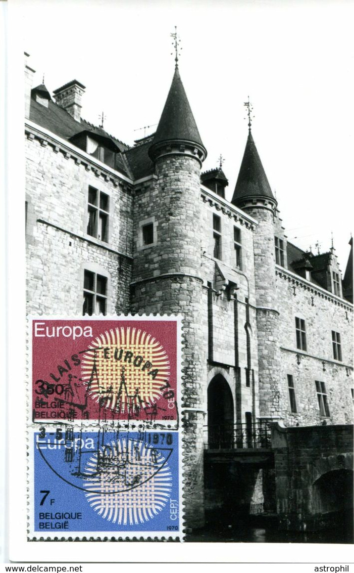 15170026 BE 19700503 Fallais; Europa, ◙blit. Château; CM Château, Photo Noir Et Blanc Cob1530-31 - 1961-1970