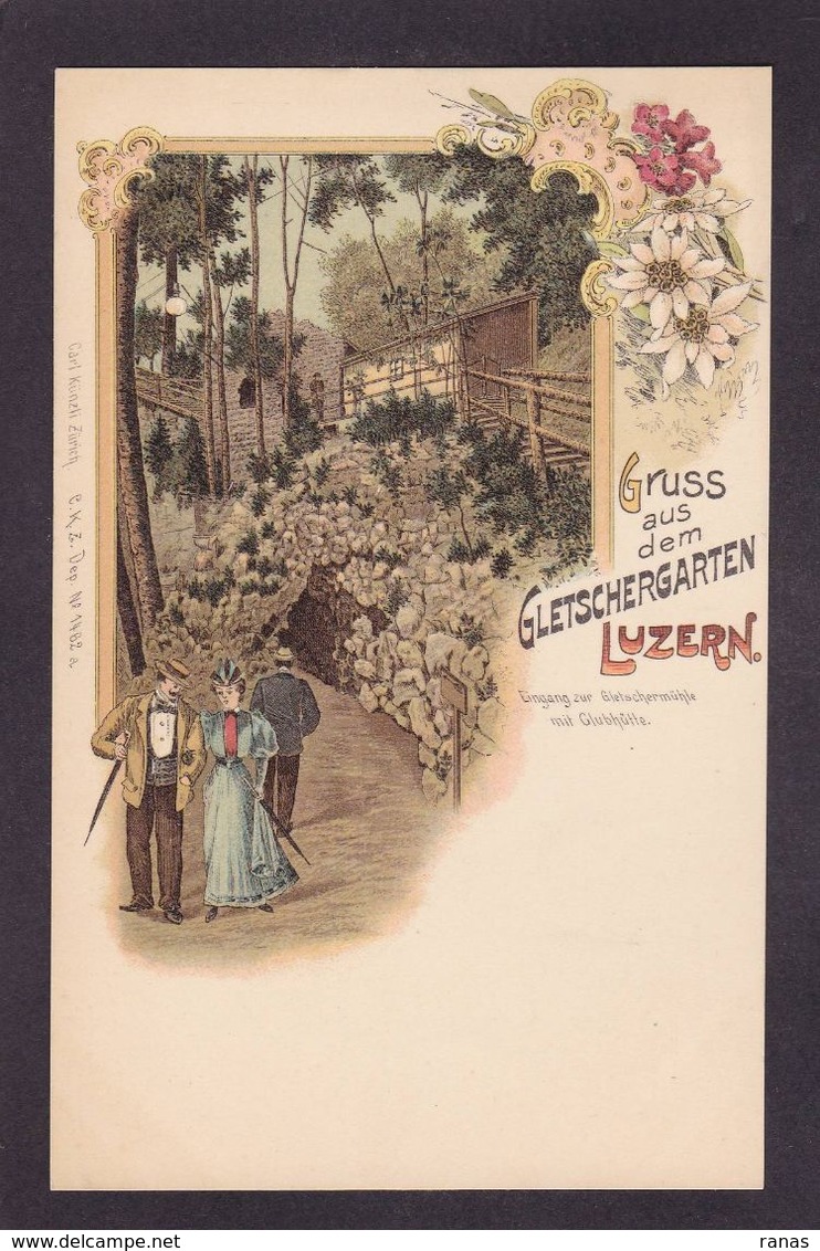 CPA Suisse Helvétia Schweiz Svizzera Non Circulé Litho Gruss Luzern - Lucerne