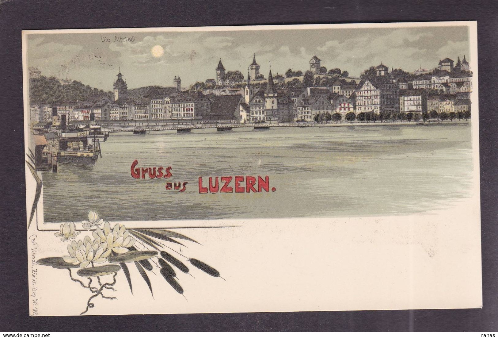 CPA Suisse Helvétia Schweiz Svizzera Non Circulé Litho Gruss Luzern - Lucerne