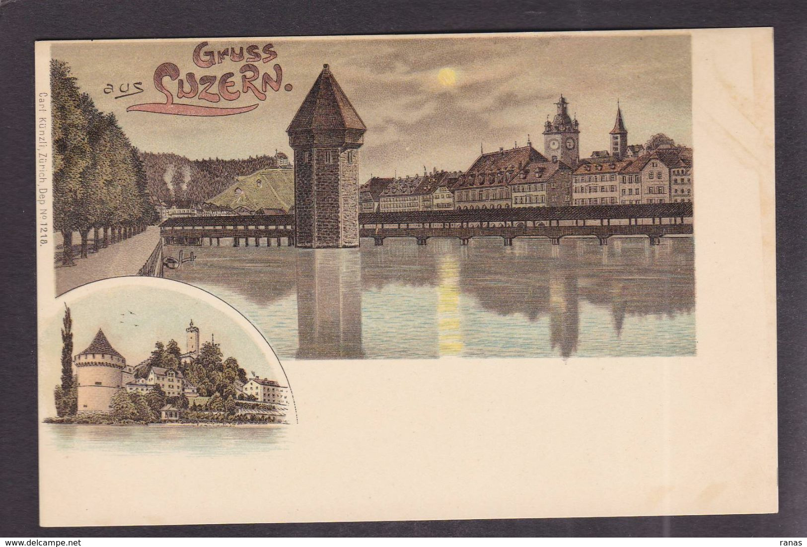 CPA Suisse Helvétia Schweiz Svizzera Non Circulé Litho Gruss Luzern - Lucerne