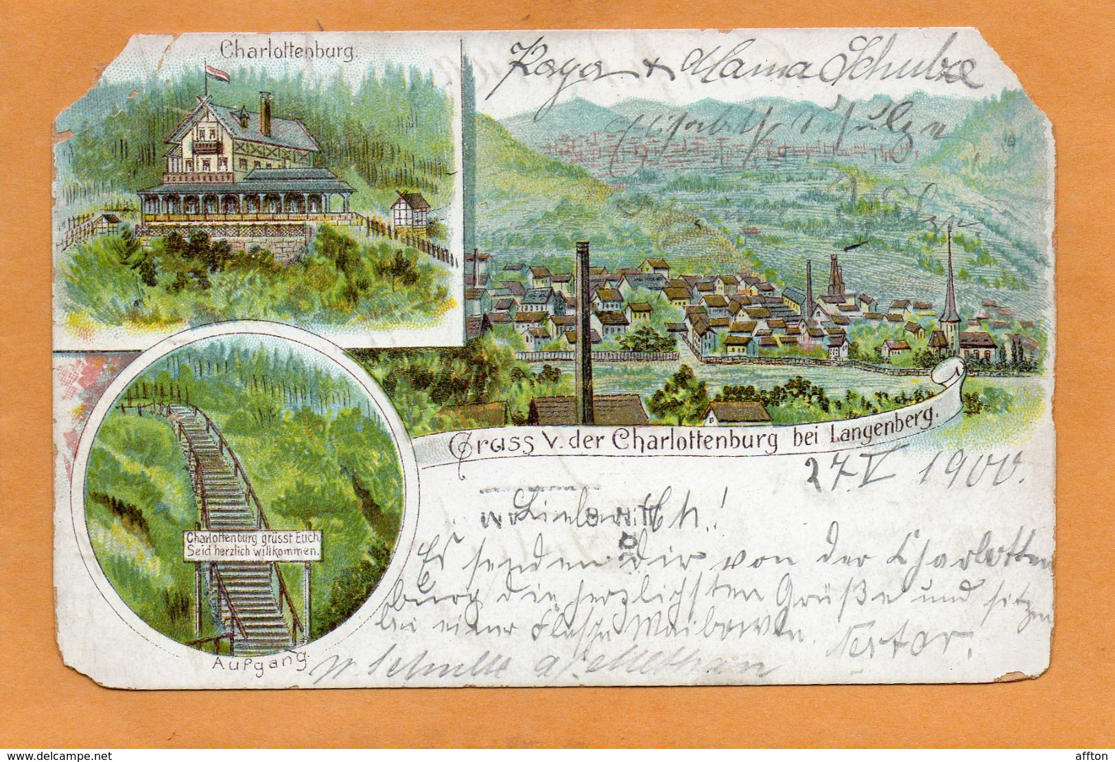 Charlottenburg Langenberg Germany 1900 Postcard - Guetersloh