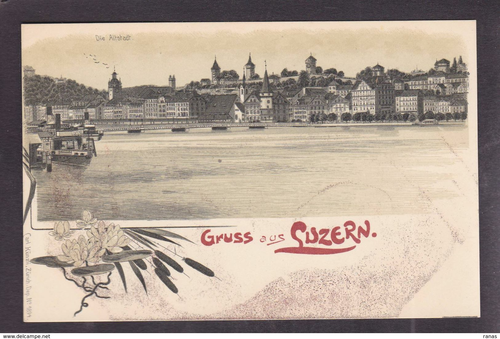 CPA Suisse Helvétia Schweiz Svizzera Non Circulé Litho Gruss Luzern - Lucerne