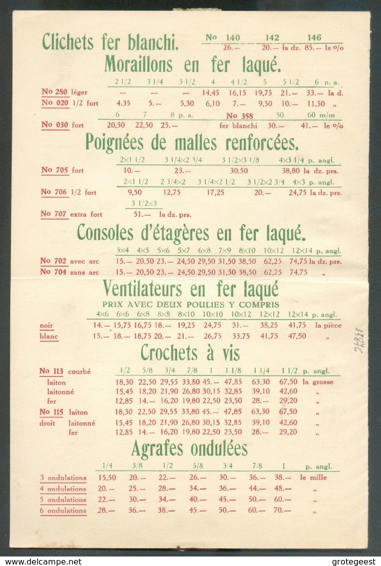 10 C. Cérès Obl. Sc JETTE 18-II-1935 Sur Carte Folio Double Publicitaire A. Steenman (limes OBERG Outils à Bois BERG Sci - 1932 Cérès Et Mercure