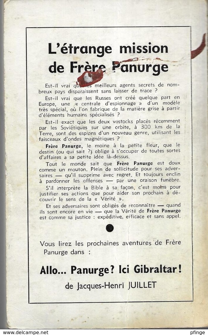 L'étrange Mission De Frère Panurge Par Jacques-Henri Juillet - Other & Unclassified