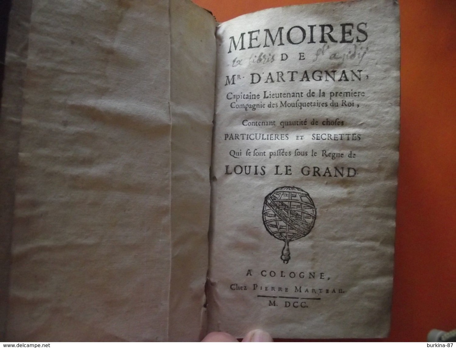 LES MÉMOIRES De D'ARTAGNAN,  1700, 2 Tomes , Livres Rares - Antes De 18avo Siglo