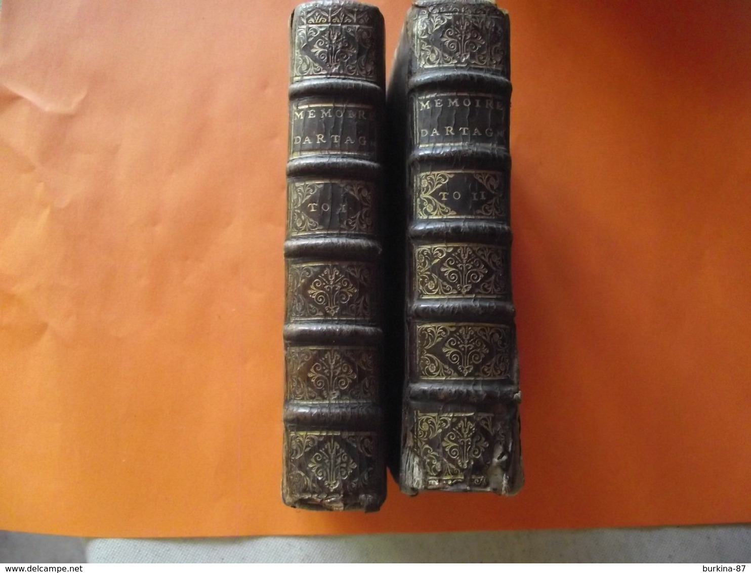 LES MÉMOIRES de D'ARTAGNAN,  1700, 2 tomes , livres rares