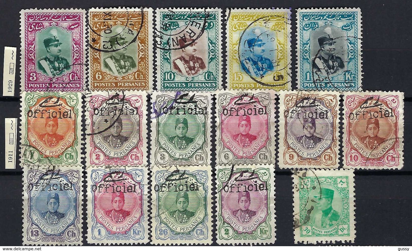 IRAN Ca. 1910-1920: Lot D'oblitérés - Iran