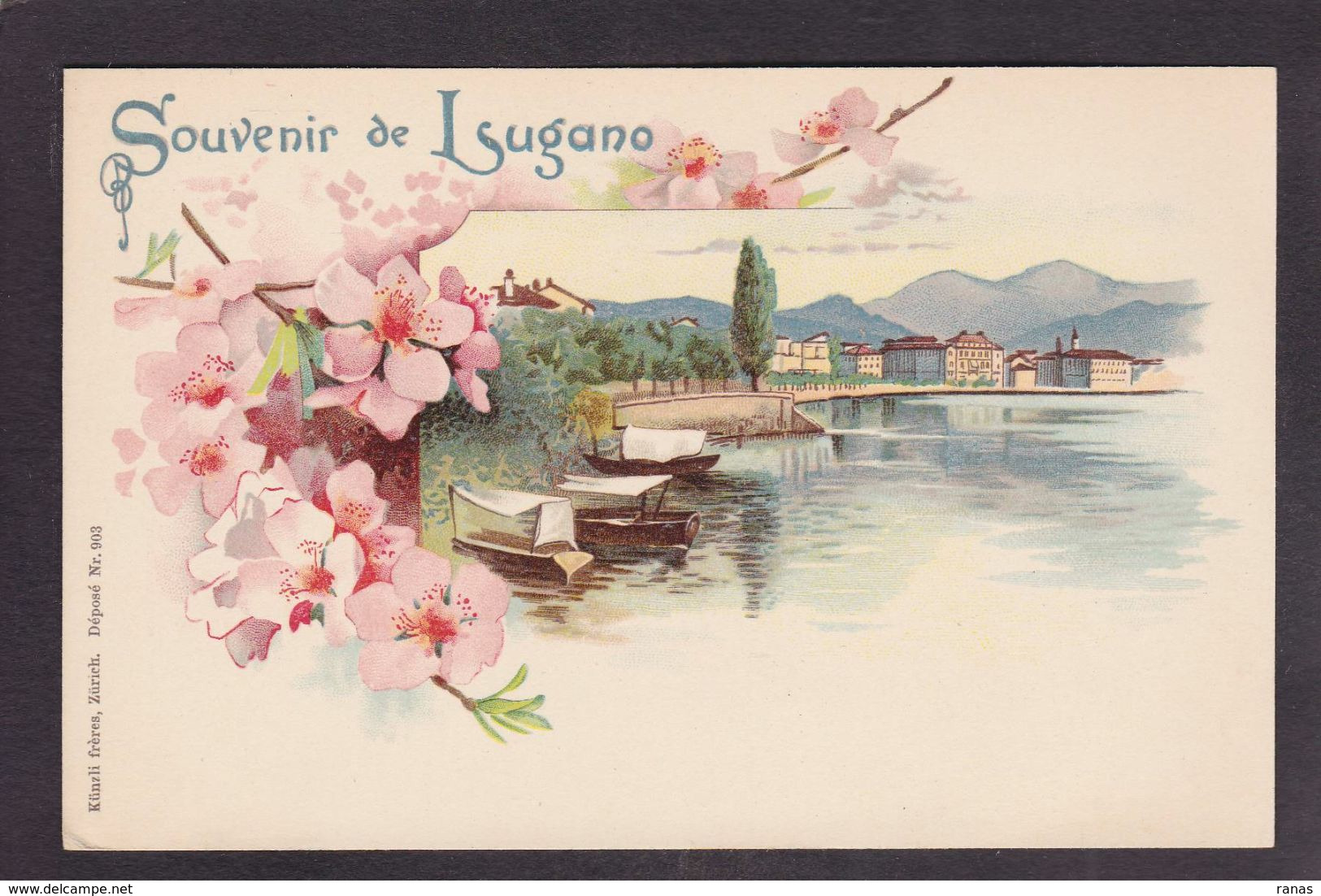 CPA Suisse Helvétia Schweiz Svizzera Non Circulé Litho Gruss Tessin Lugano - Lugano