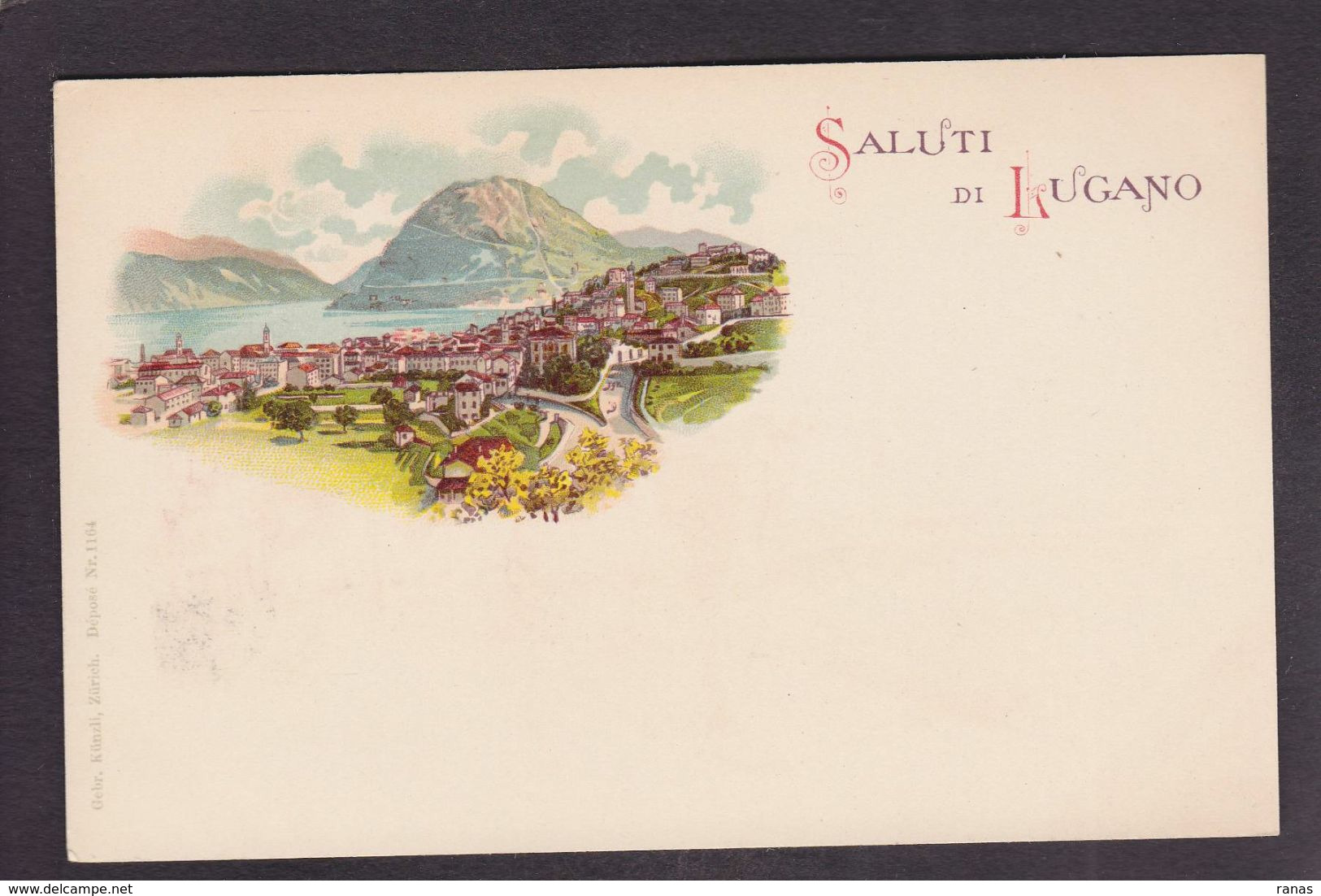 CPA Suisse Helvétia Schweiz Svizzera Non Circulé Litho Gruss Tessin Lugano - Lugano