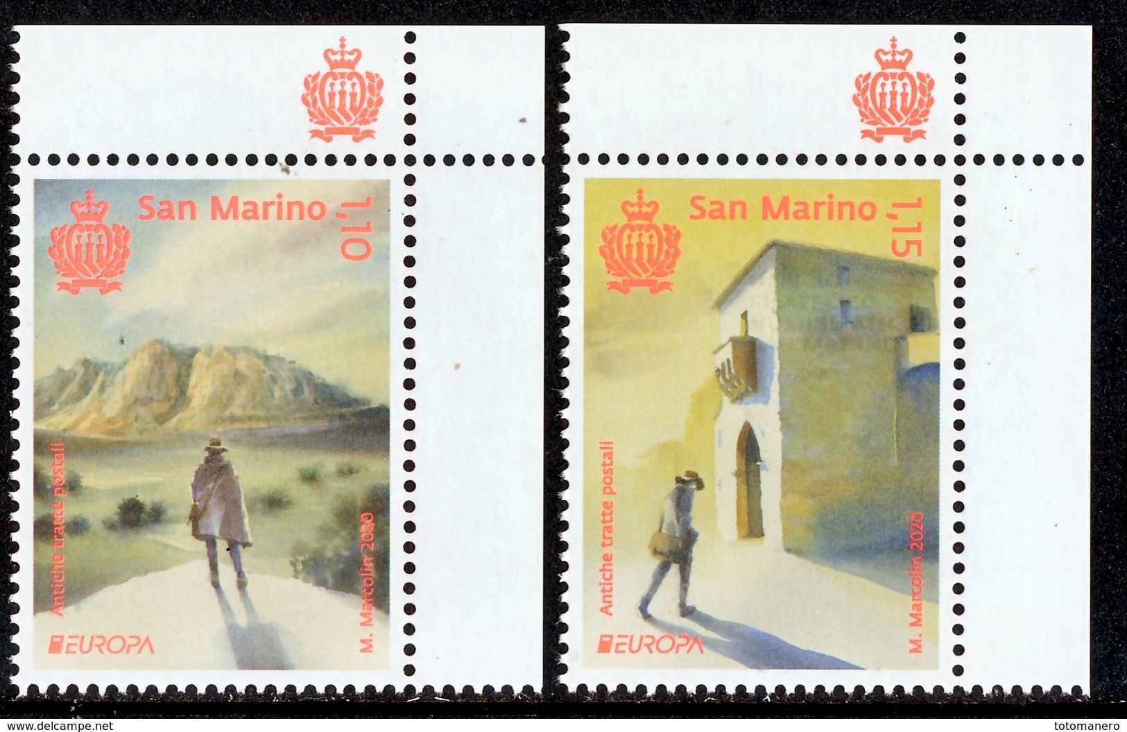 SAN MARINO EUROPA 2020 "Ancient Postal Routes" Set Of 2v** - 2020