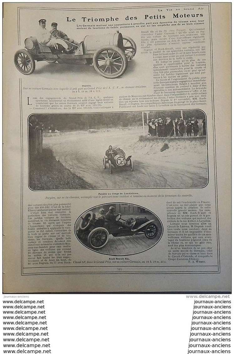 1907 LA VIE AU GRAND AIR N° 478 - NUMÉRO SPECIAL -  82 PAGES - A VOIR