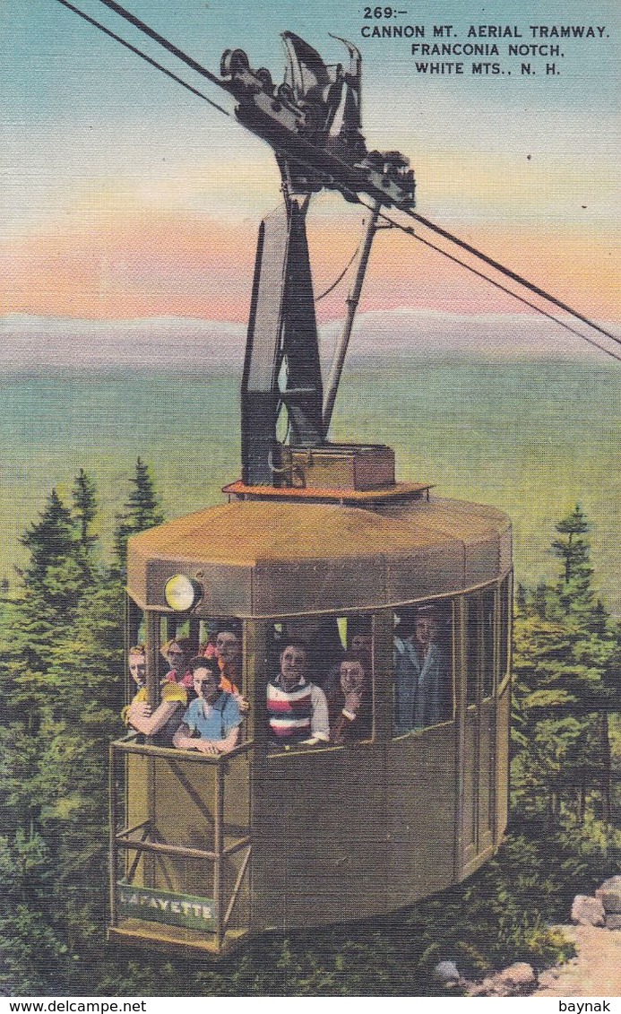 USA153   --  CANNON MT.  AERIAL TRAMWAY  --  FRANCONIA NOTCH.   --  WHITE MTS. , N. H. - White Mountains