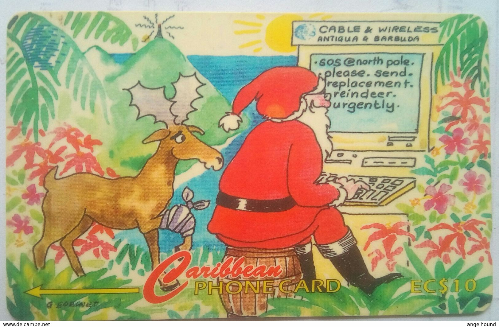 123 CATA Christmas Santa Claus EC$10 - Antigua And Barbuda