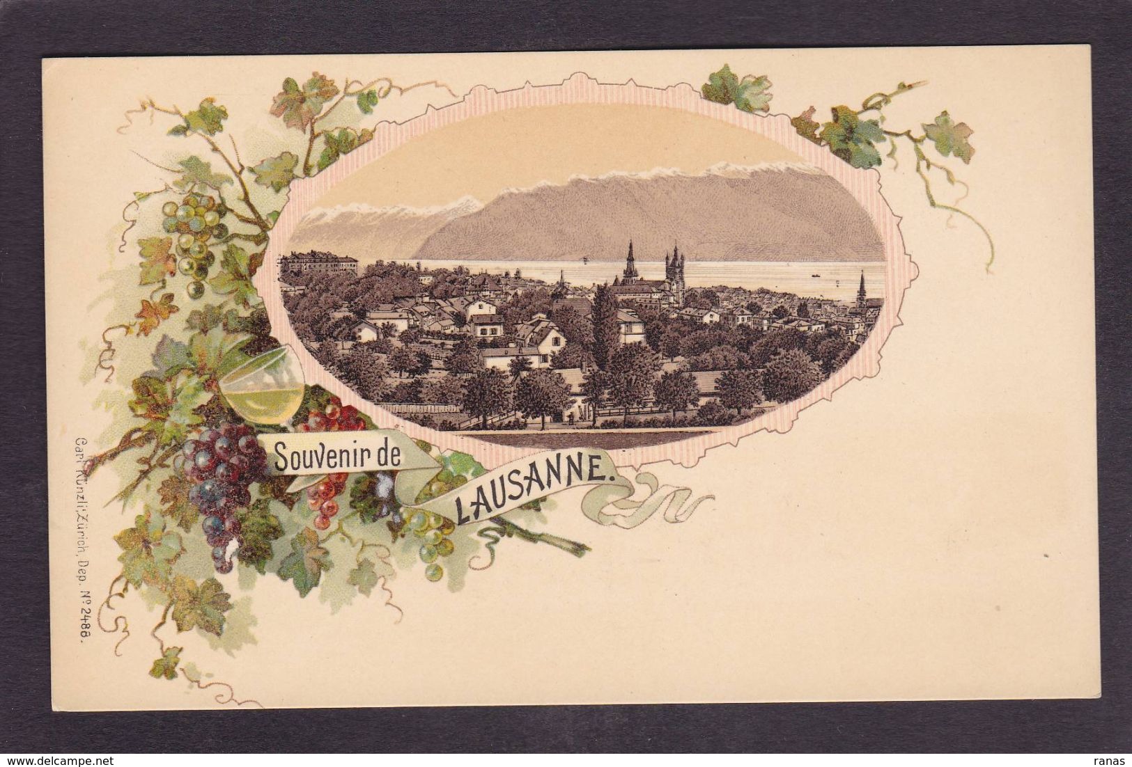 CPA Suisse Helvétia Schweiz Svizzera Non Circulé Litho Gruss Canton De Vaud Lausanne - Lausanne