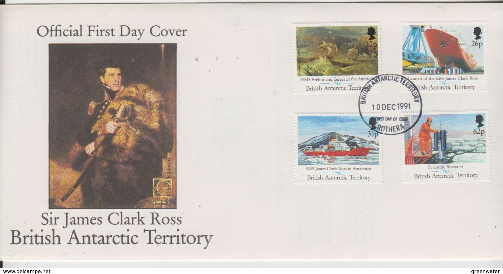British Antarctic Territory (BAT) 1991 Maiden Voyage Of RRS James Clark Ross  4v FDC (BA155) - FDC