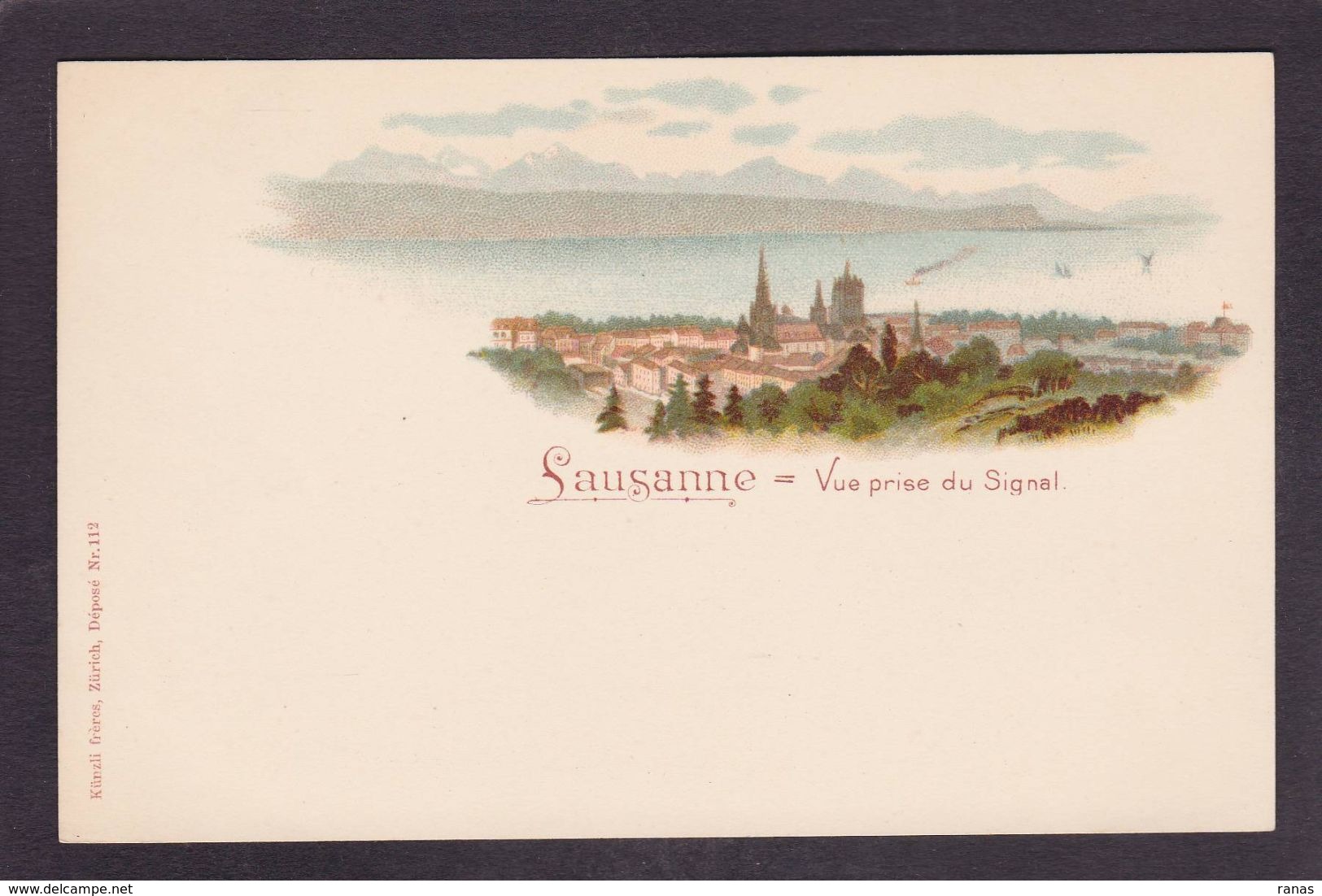 CPA Suisse Helvétia Schweiz Svizzera Non Circulé Litho Gruss Canton De Vaud Lausanne - Lausanne