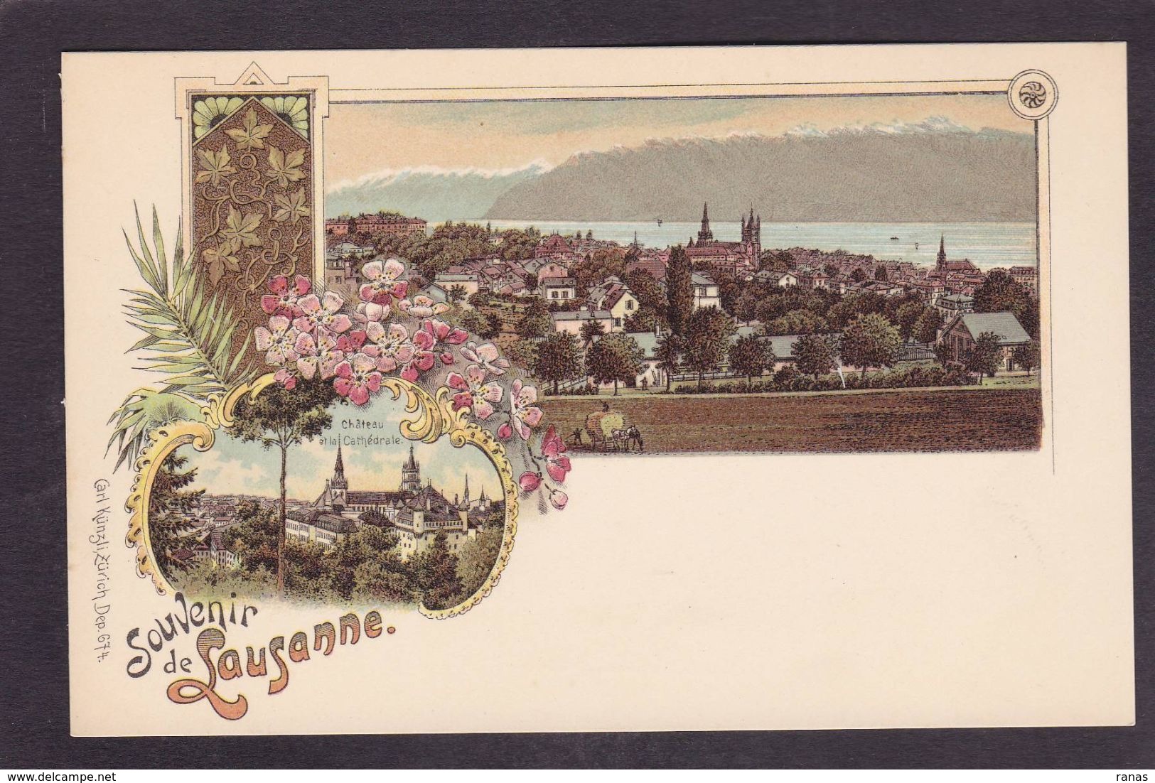 CPA Suisse Helvétia Schweiz Svizzera Non Circulé Litho Gruss Canton De Vaud Lausanne - Lausanne