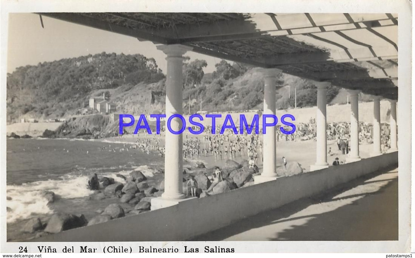 138308 CHILE VIÑA DEL MAR BALNEARIO LAS SALINAS POSTAL POSTCARD - Chile