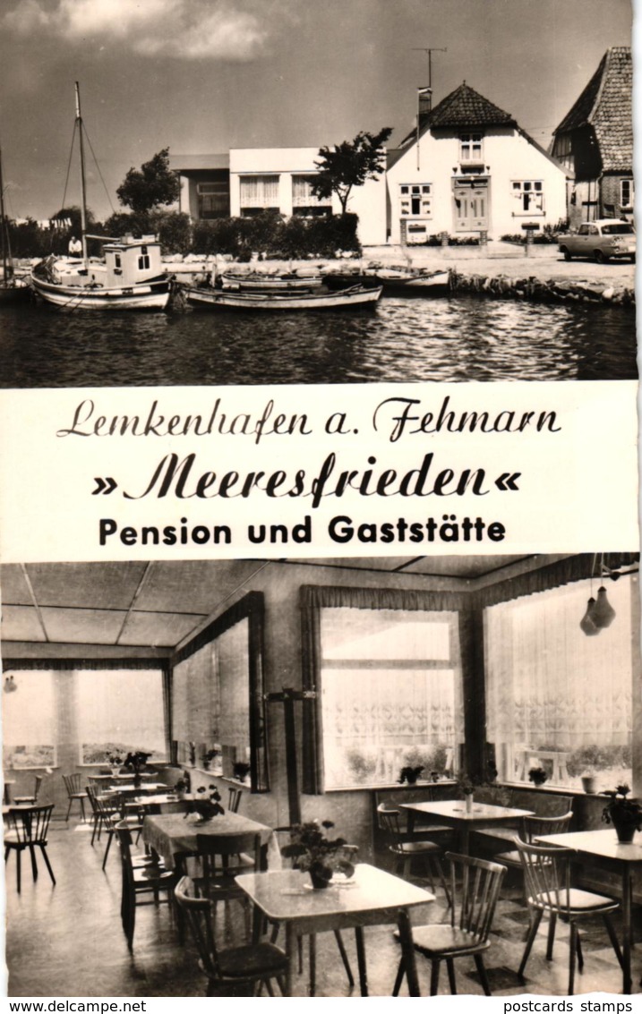 Lemkenhafen, Fehmarn, Pension Und Gaststätte "Meeresfrieden", Ca. 60er Jahre - Fehmarn
