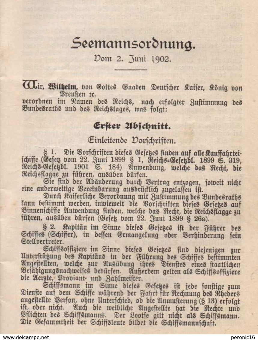 Livret De Chants Religieux Pour Militaire 1902 - Duits