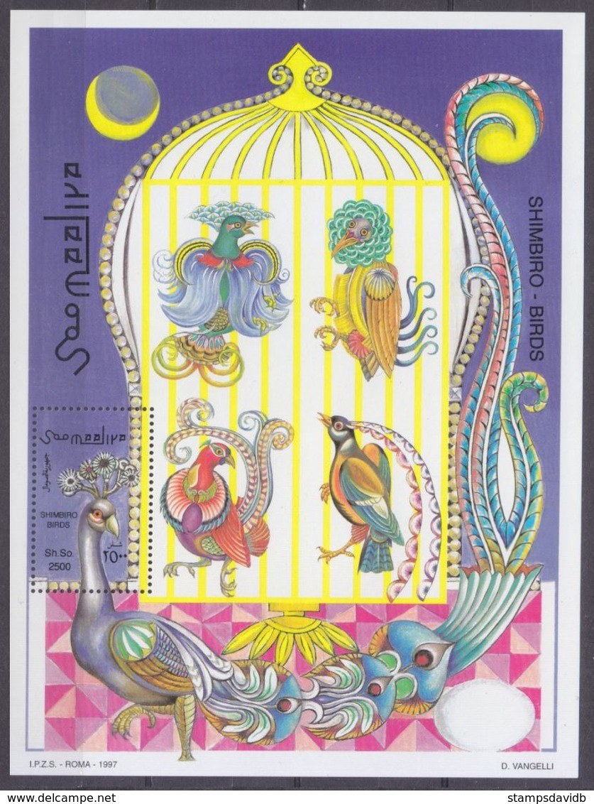 1997	Somalia 	669/B44	Birds / Peacock	7,50 € - Pauwen