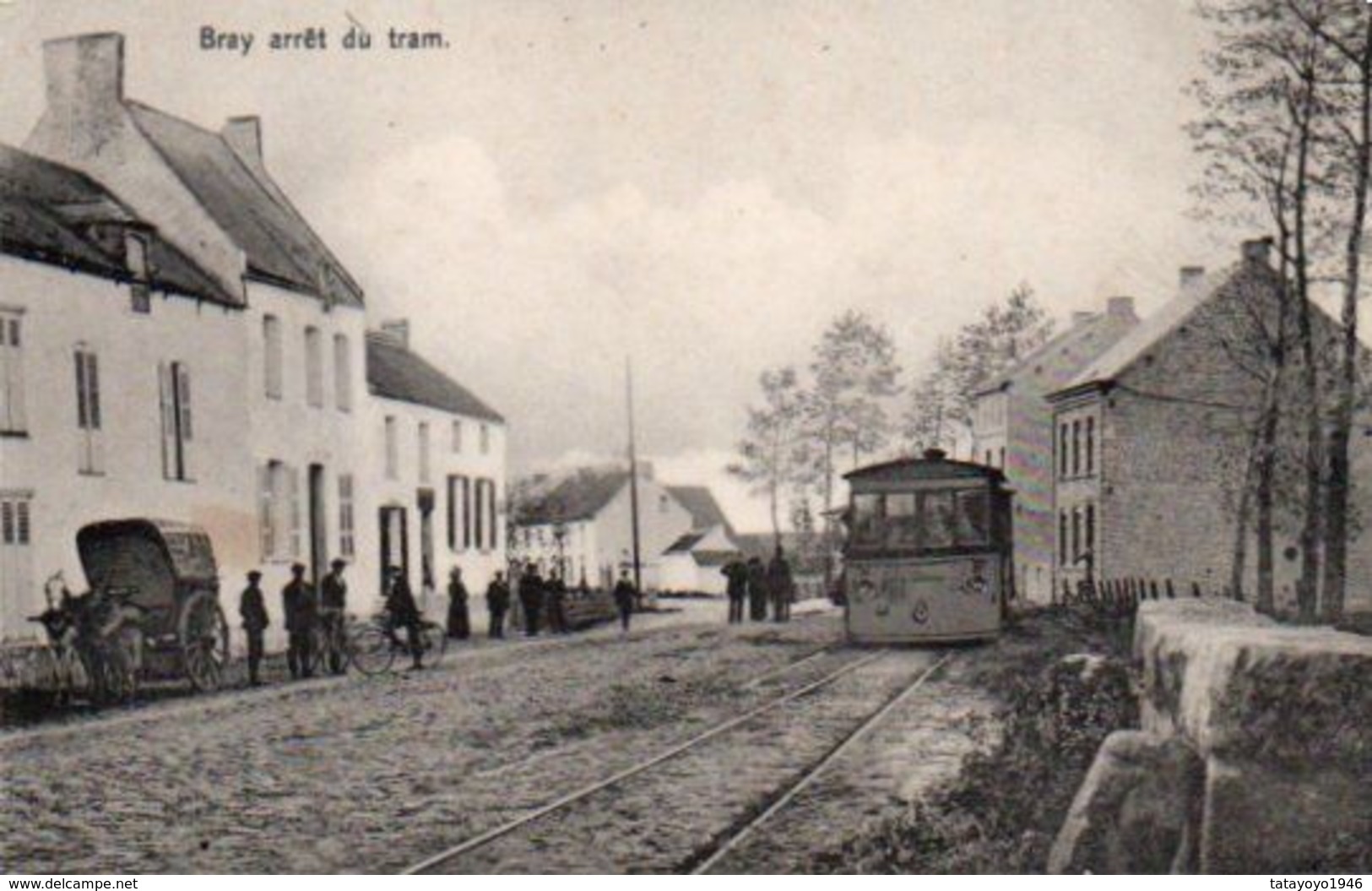 Bray  Arret Du Tram Animée Tram Circulé Dans Une Enveloppe - Binche