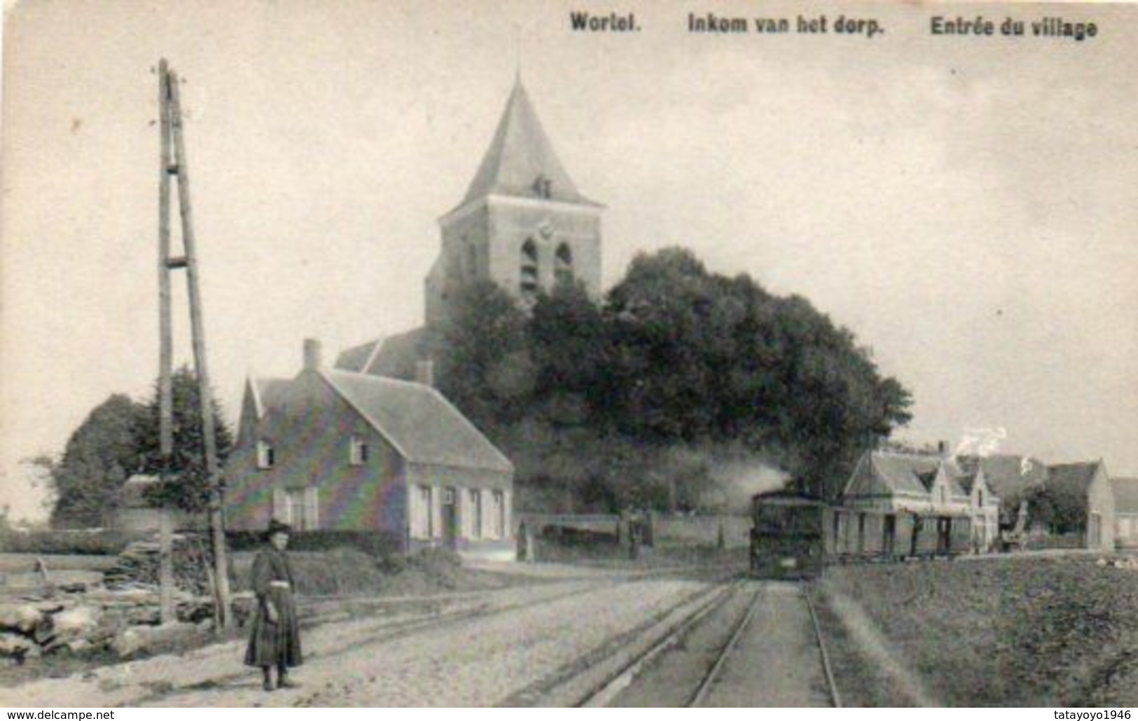 Wortel   Entrée Du Village Tram  N'a Pas Circulé - Hoogstraten