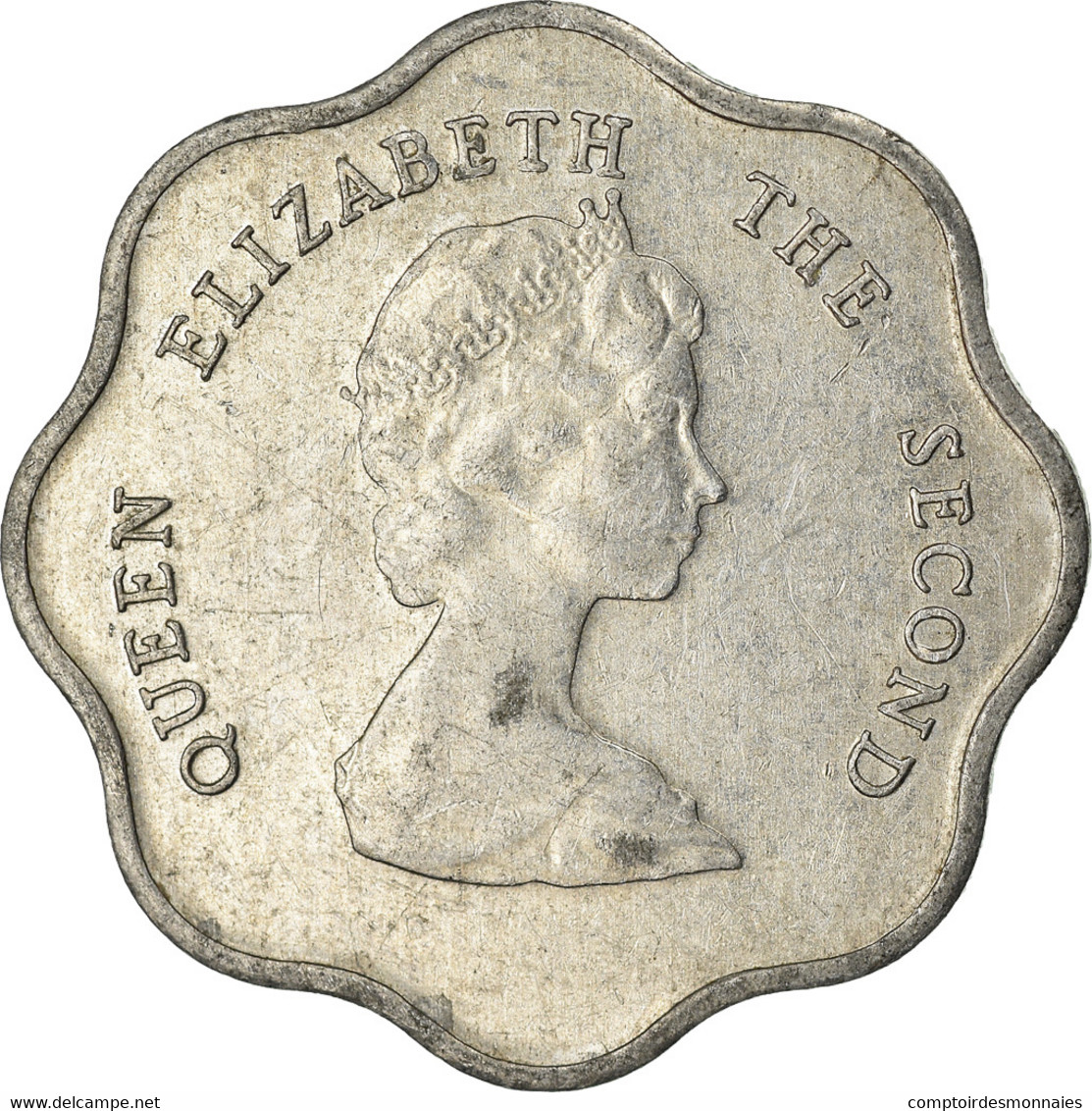 Monnaie, Etats Des Caraibes Orientales, Elizabeth II, 5 Cents, 1987, TTB - Ostkaribischer Staaten