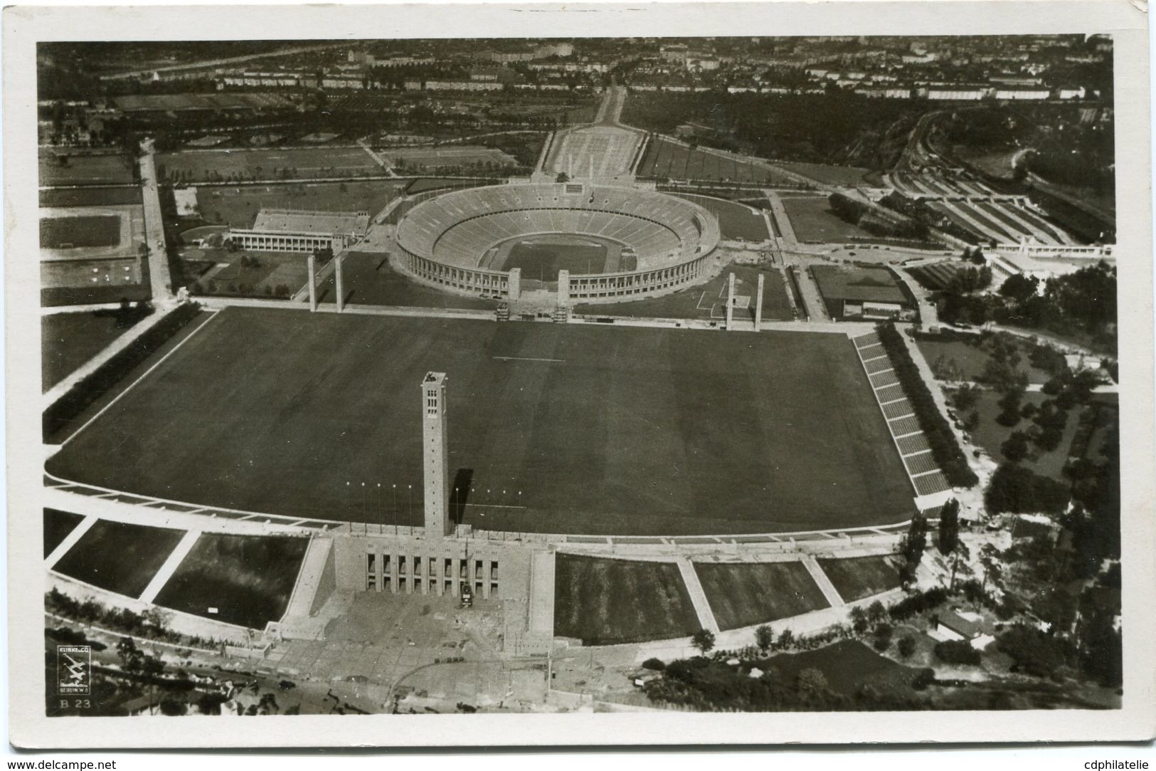 ALLEMAGNE CARTE POSTALE AVEC L'EMBLEME DES JEUX OLYMPIQUES DEPART BERLIN 13-8-36 POUR L'ALLEMAGNE - Verano 1936: Berlin