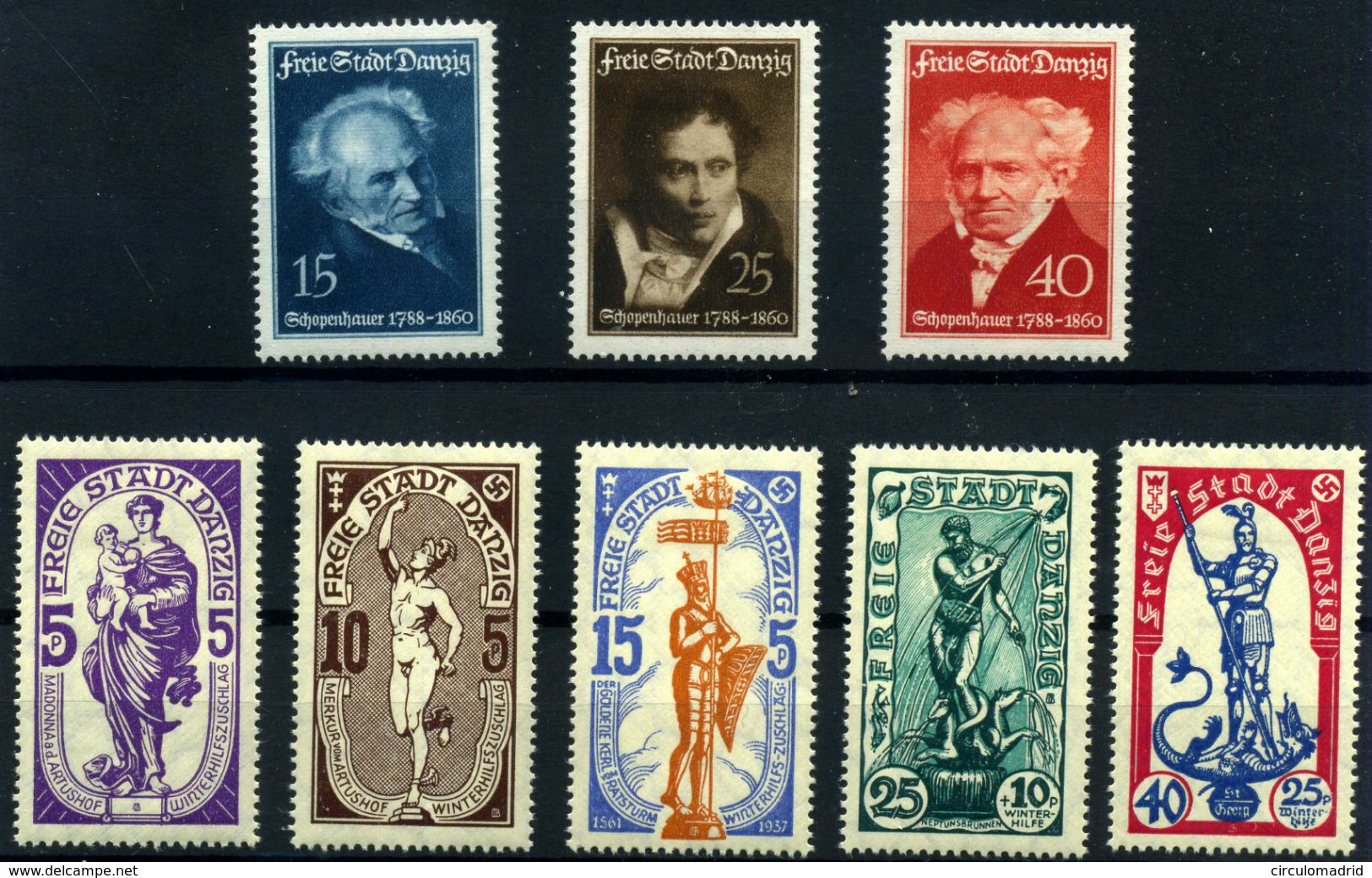 Danzig  Nº 230/37. Año 1937/38 - Unused Stamps