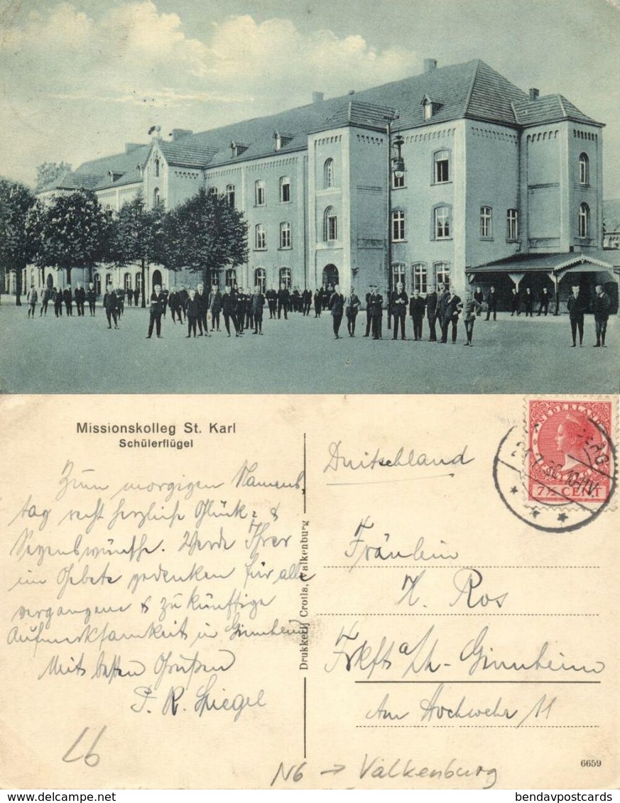 Nederland, VALKENBURG, Missionskolleg St. Karl, Schülerflügel (1930) Ansichtkaart - Valkenburg