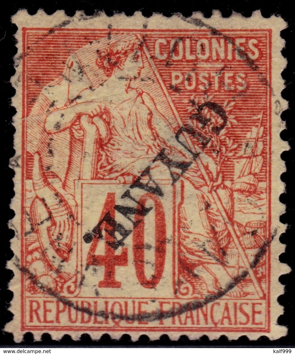 ✔️ Guyane Francais 1892 - Avec Surcharge Renversée - Yv. 26 A (o) - €330 - Usati