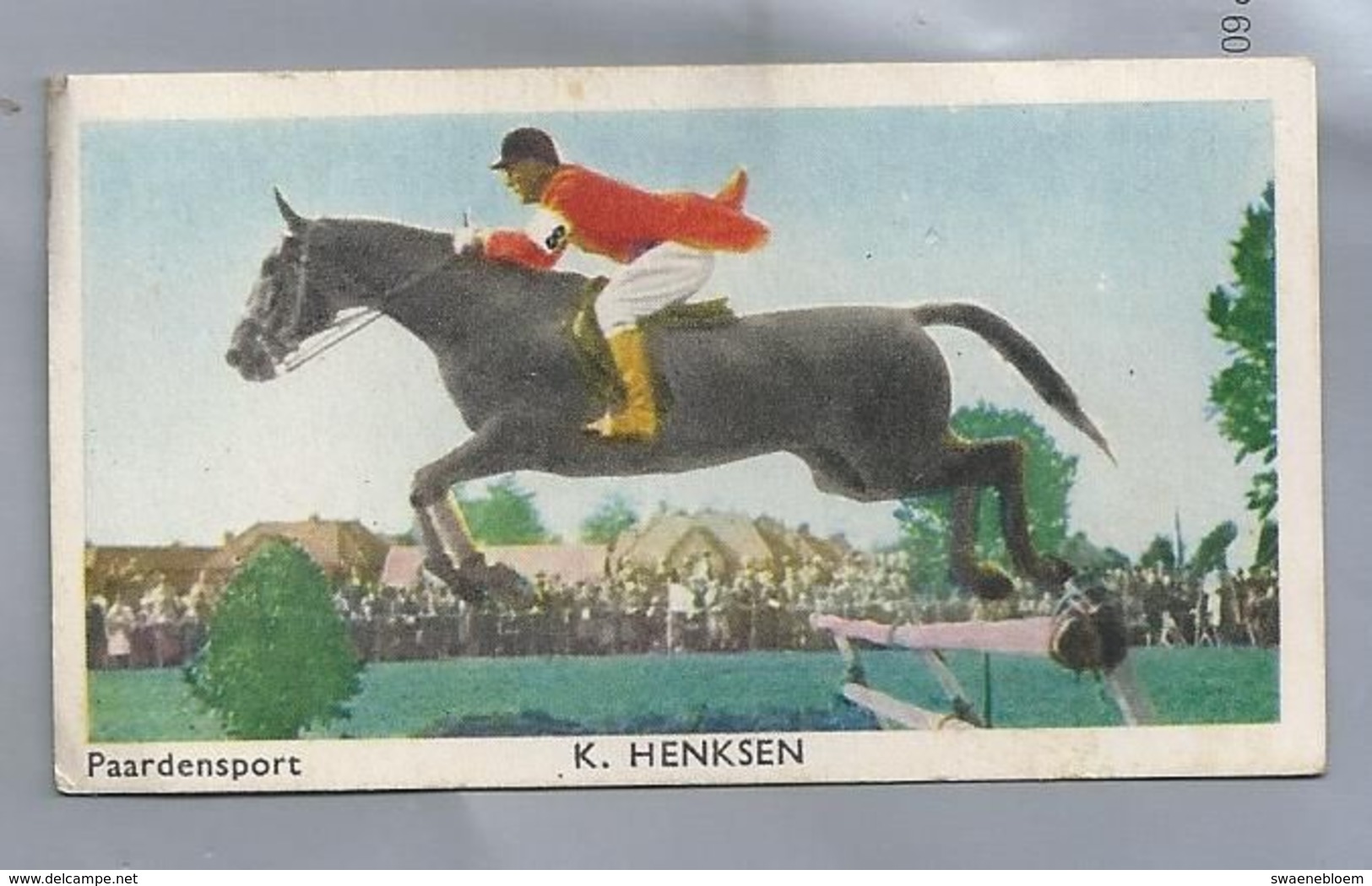 SPORTPLAATJES. PAARDENSPORT - K. HENKSEN. RUITERSPORT. - Ruitersport