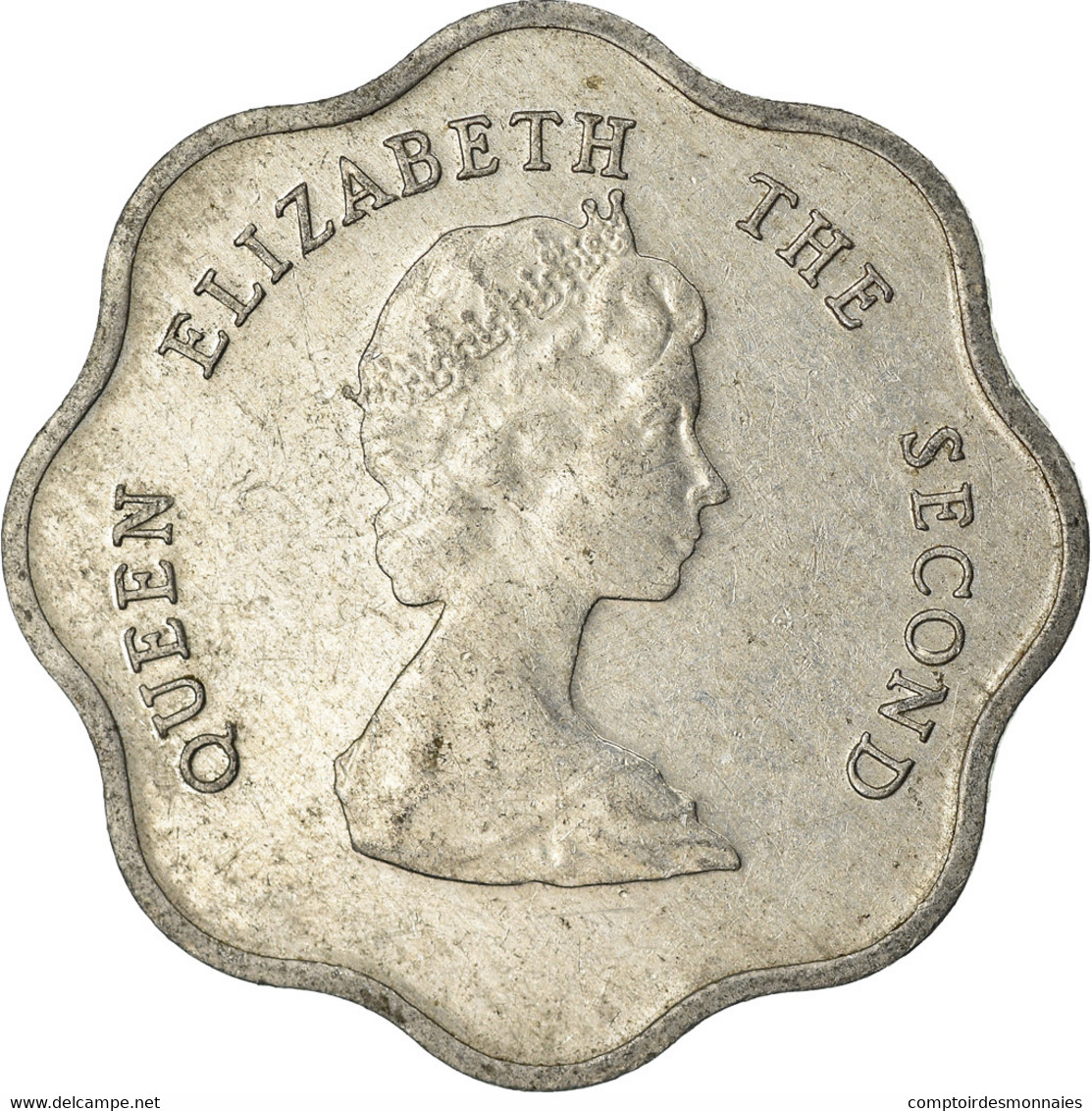 Monnaie, Etats Des Caraibes Orientales, Elizabeth II, 5 Cents, 1987, TB+ - Caraïbes Orientales (Etats Des)