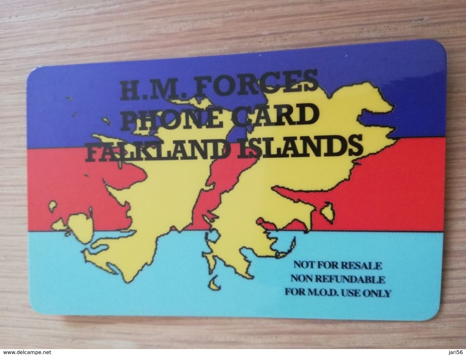 FALKLAND ISLANDS   20 MINUTES HM FORCES  PREPAID  NO   Logo **2745** - Falkland