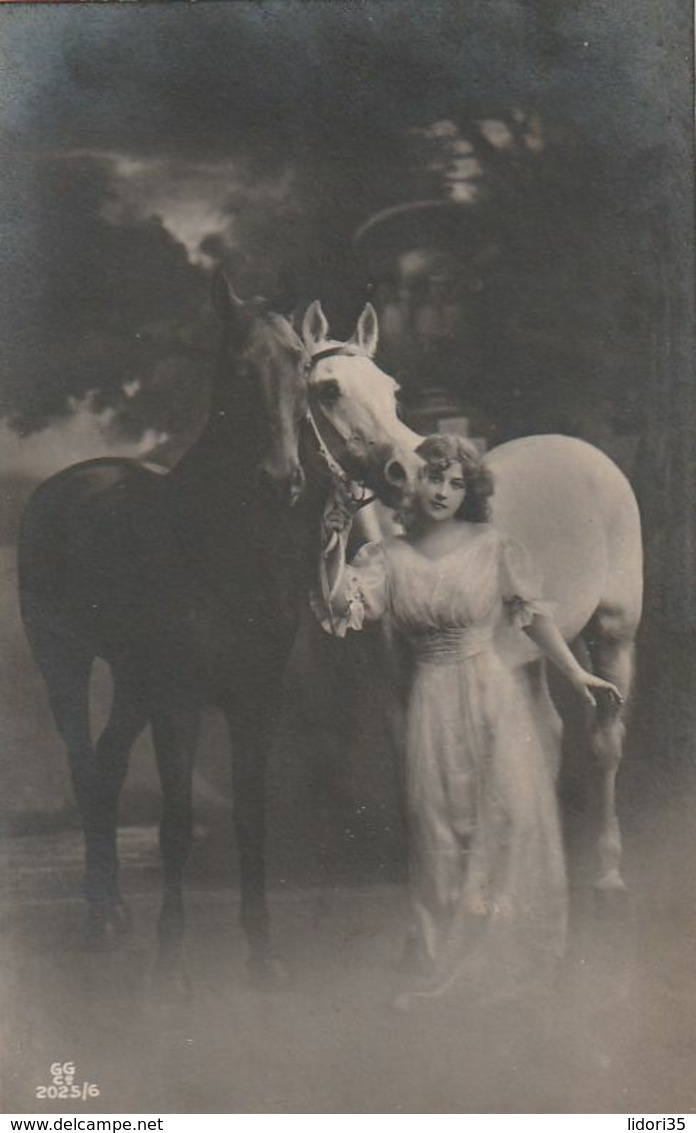 Frau Mit 2 Pferden / 1919 / AK (CC62) - Autres & Non Classés