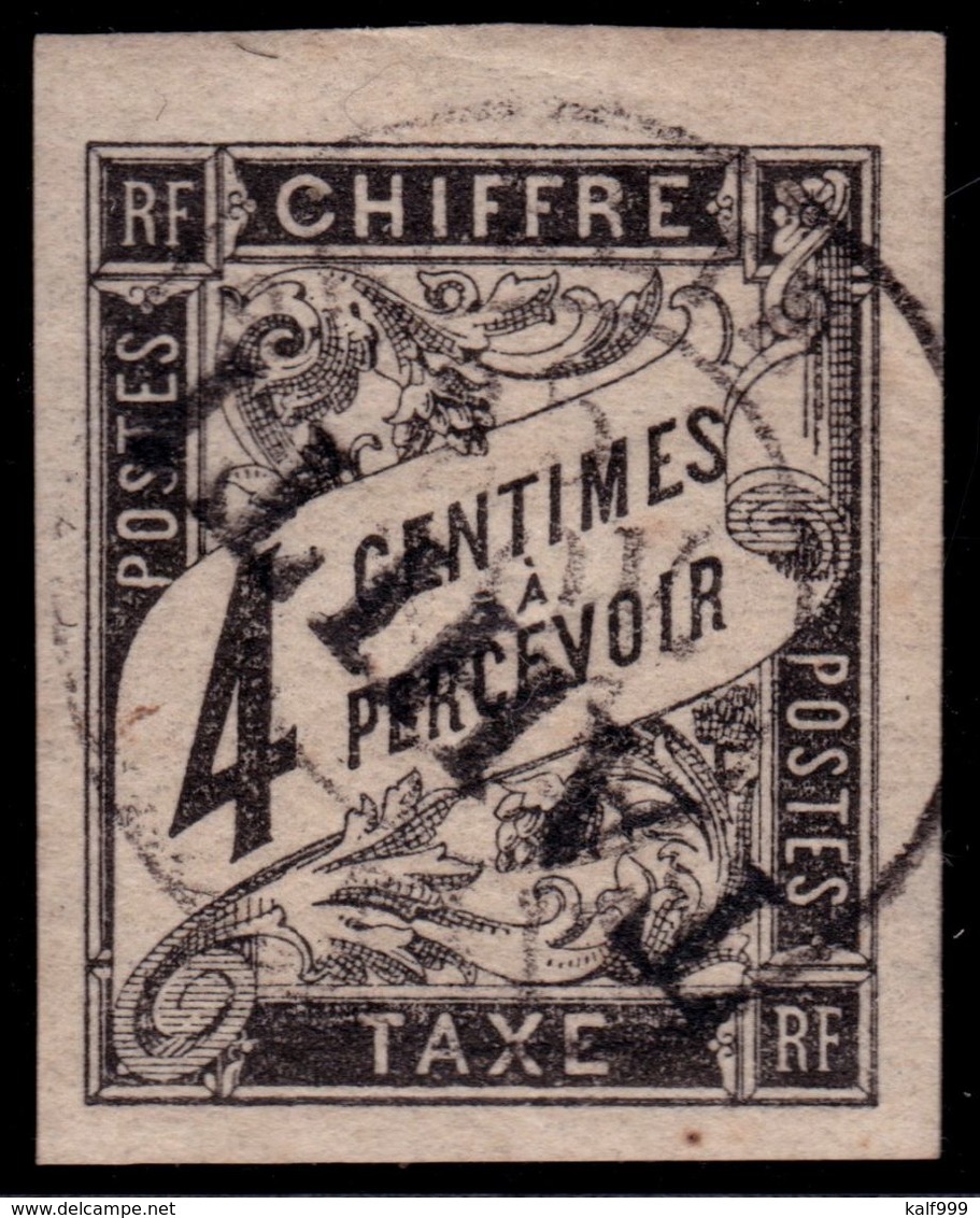 ✔️ Tahiti 1893 - Timbre Taxe Avec Surcharge Renverséé - Yv. 4 A (o) - €850 - Gebruikt