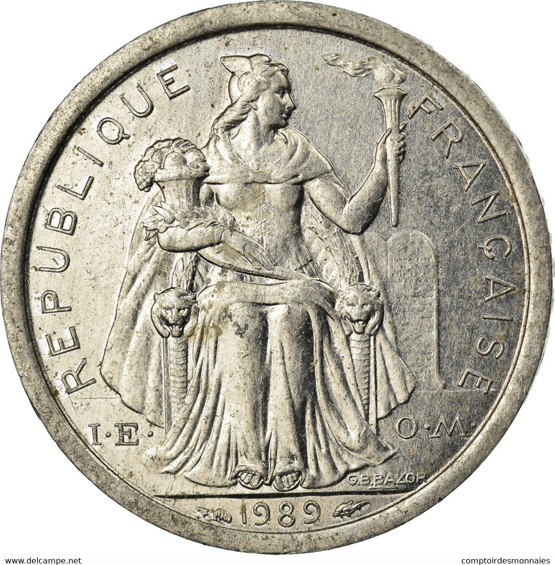 Monnaie, Nouvelle-Calédonie, Franc, 1989, Paris, TTB, Aluminium, KM:10 - Nouvelle-Calédonie