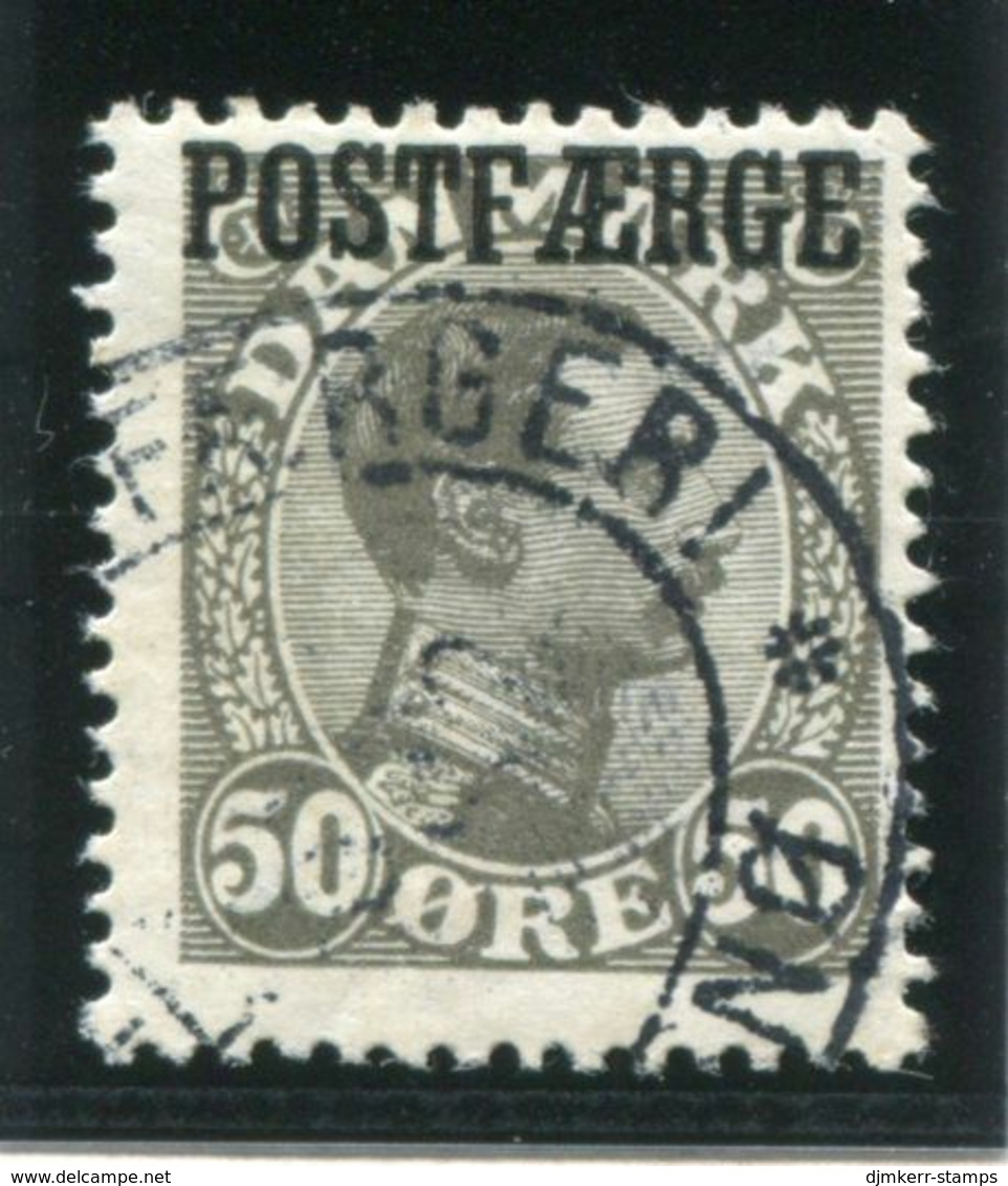 DENMARK 1922 Parcel Post 50 Øre. Olive-grey  Used.  Michel 8.  Møller Short Certificate. - Pacchi Postali