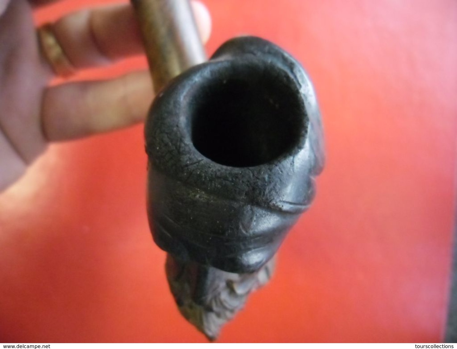 ANCIENNE PIPE EN BRUYERE TETE  De ZOUAVE - Pipes En Bruyère