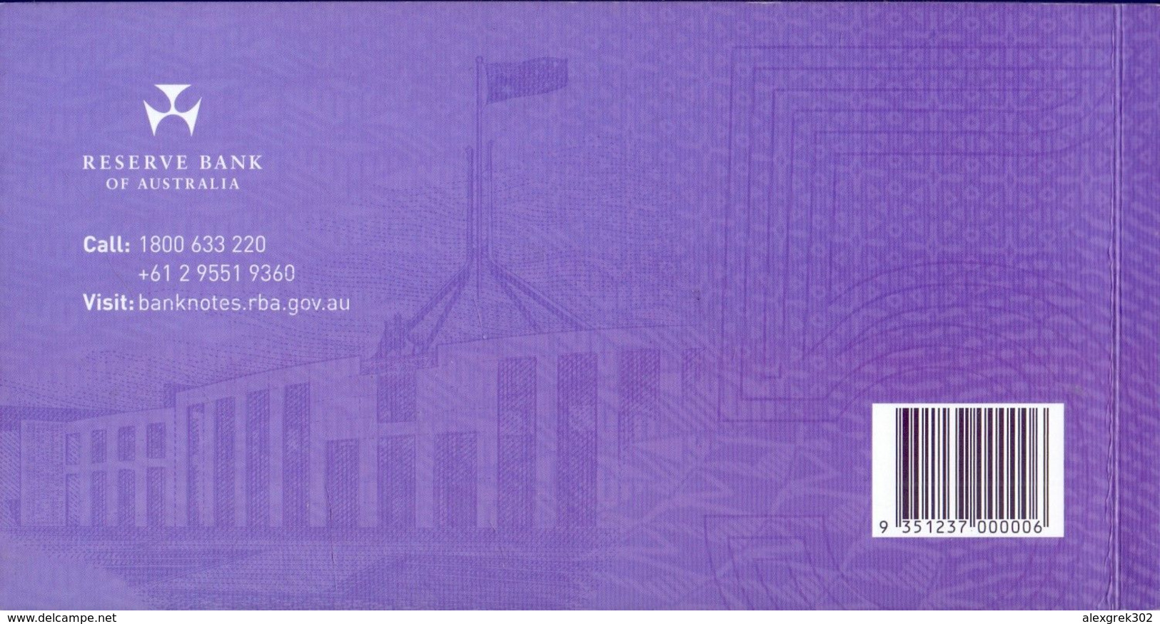 Australia - 5 Dollars 2016 Polymer Booklet (series EC ) UNC. - 2005-... (polymeerbiljetten)