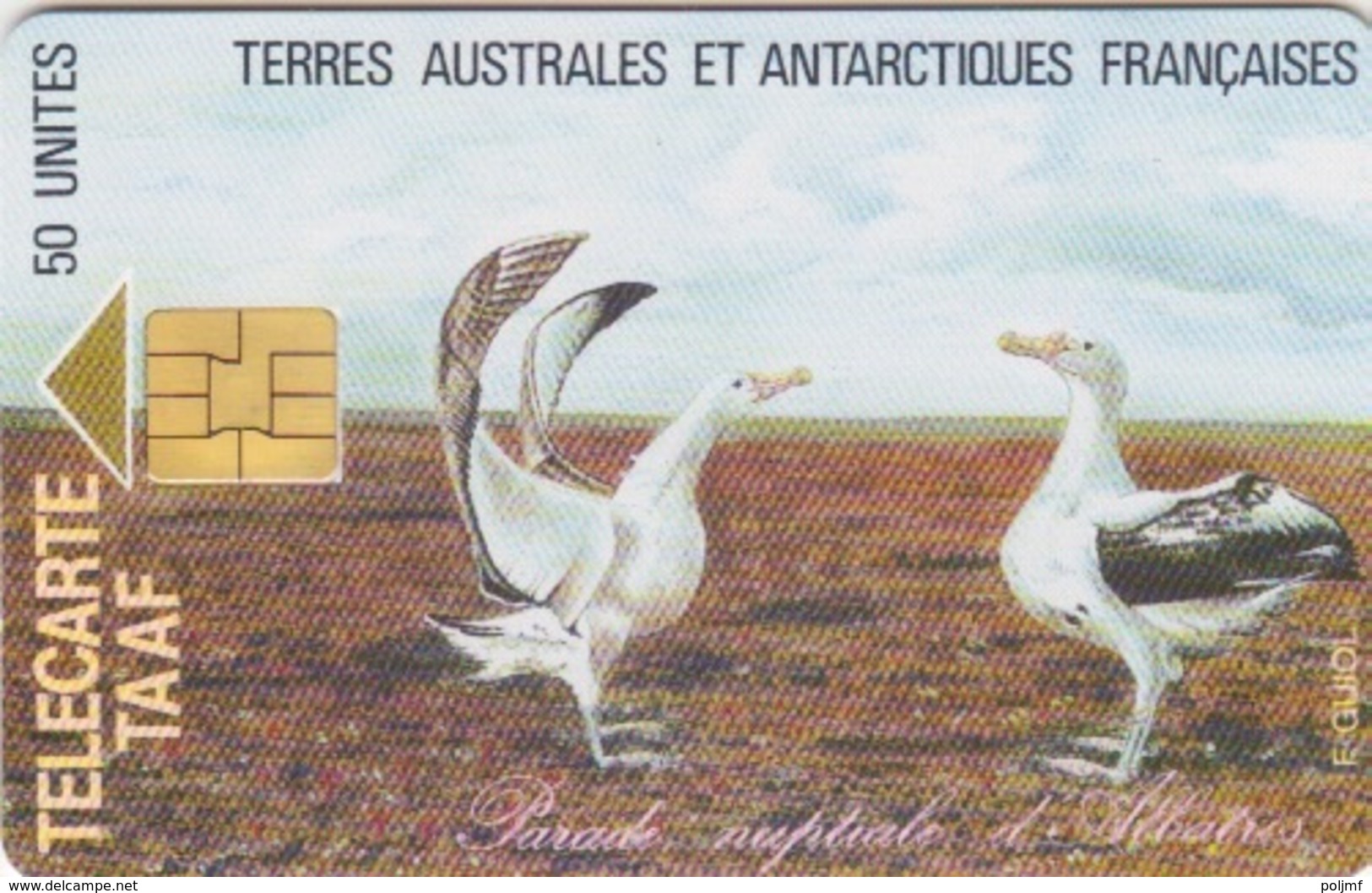 Télécarte 50U, Tirage 1500, Parade Nuptiale D'un Couple D'Albatros - TAAF - Territori Francesi Meridionali
