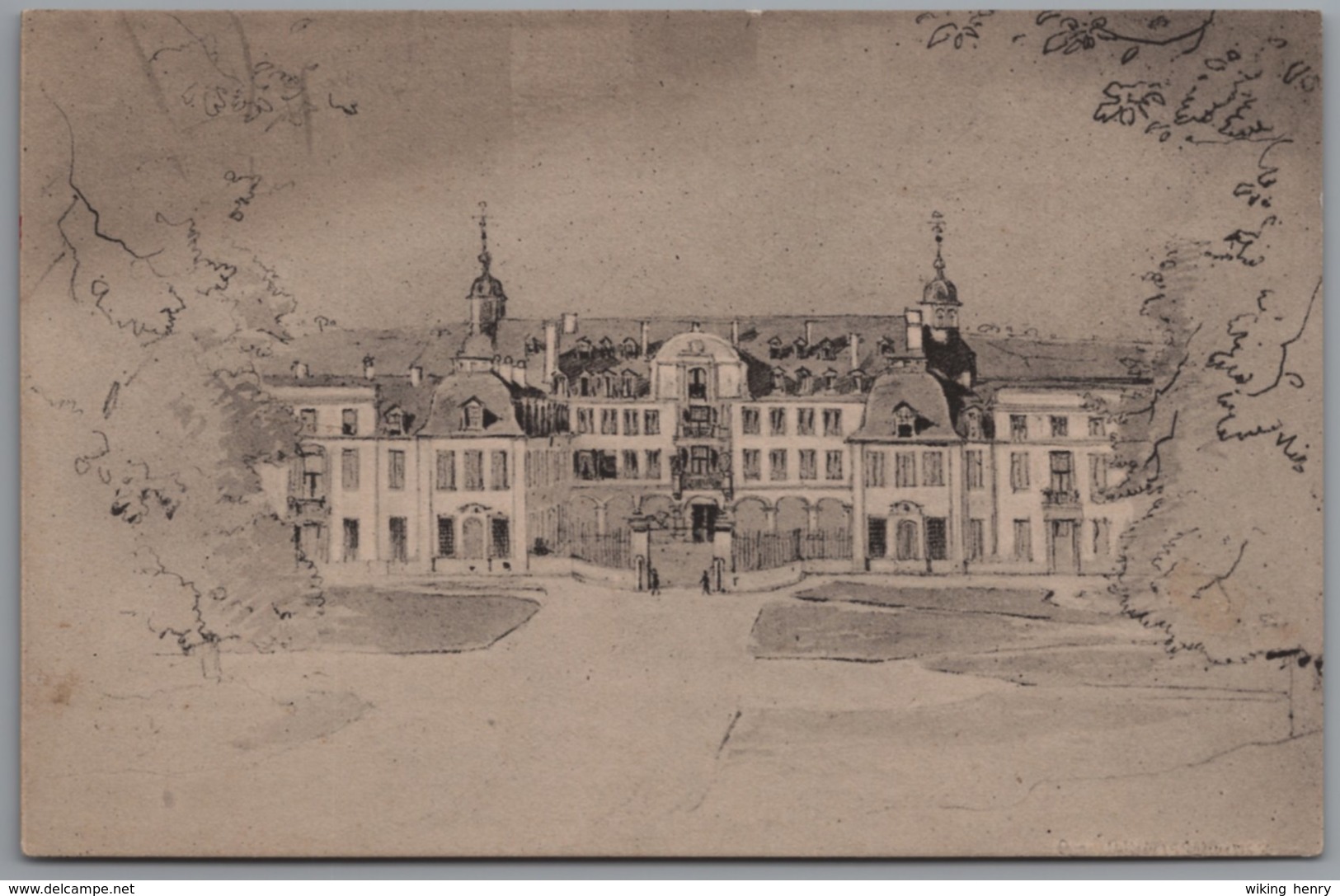 Diez - S/w Schloß Oranienstein Von Der Südseite Nach Einer Zeichnung Des O.R. Jacobi 1852 - Diez