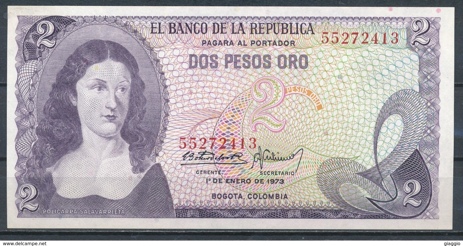 °°° COLOMBIA - 2 PESOS ORO 1973 UNC °°° - Colombia