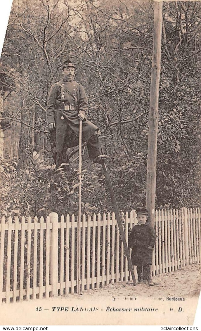 Landes     40      Non Localisé  .Échassier Militaire       (voir Scan) - Andere & Zonder Classificatie