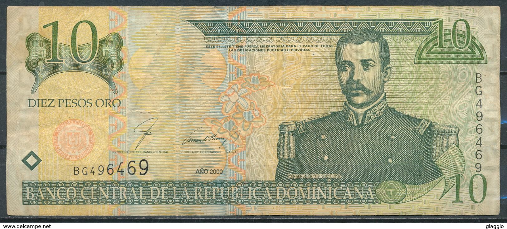 °°° REPUBBLICA DOMINICANA - 10 PESOS ORO 2000 °°° - República Dominicana