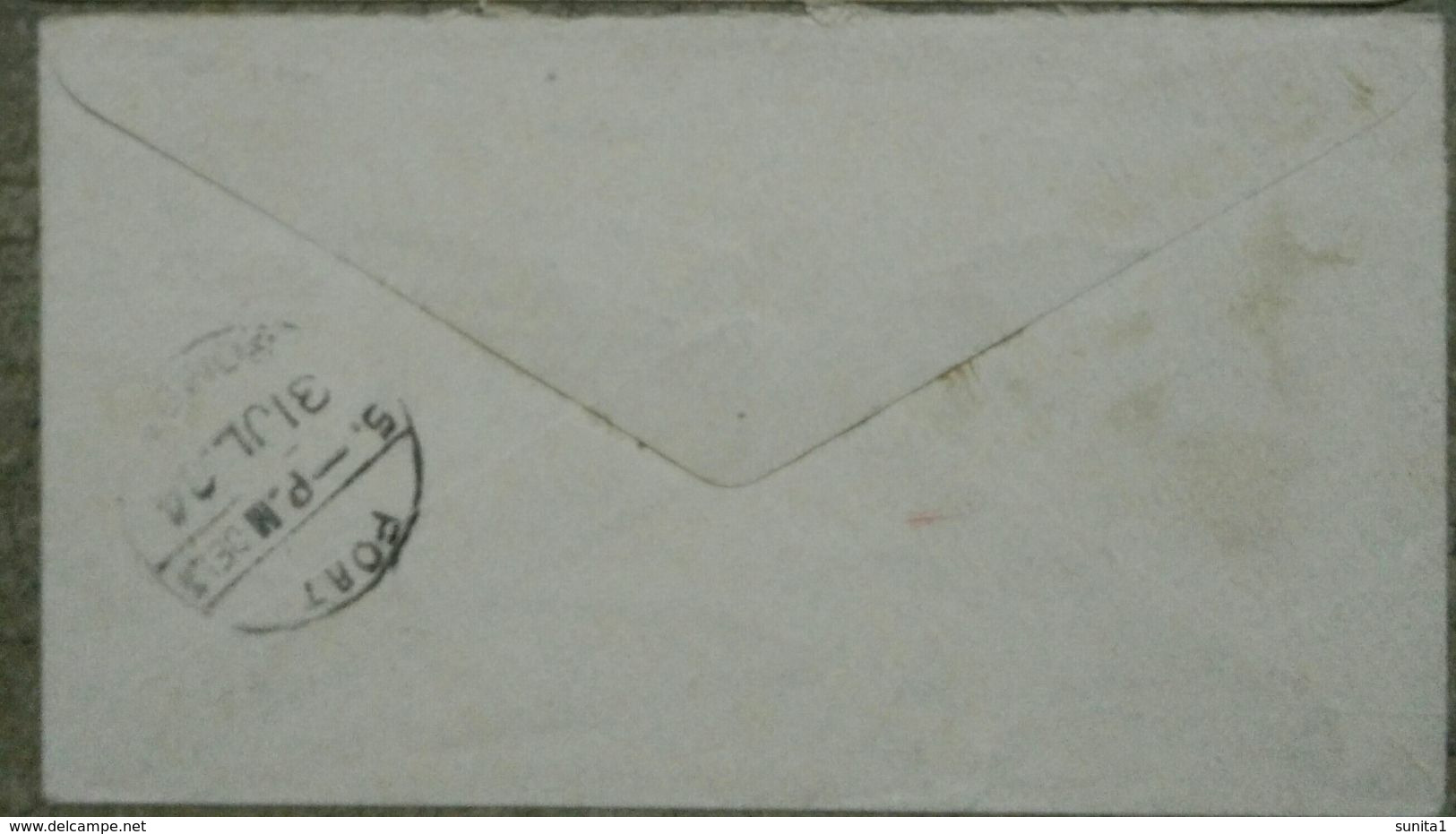 Gwalior, Indian State, Snake, Sun, Twin Cobra, Overprint, QV,Queen Victoria, Envelope, Postal Stationery, - Gwalior