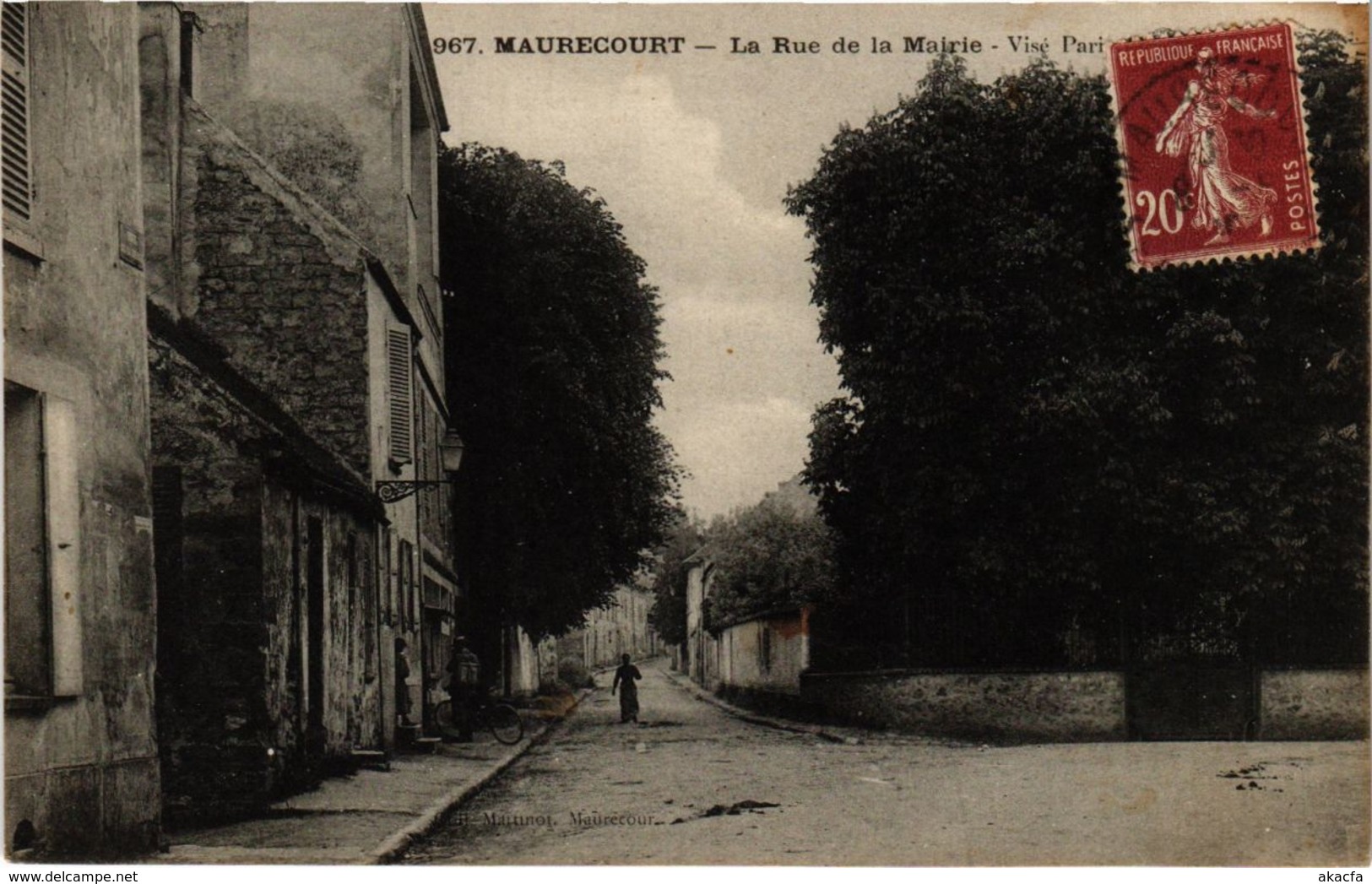 CPA MAURECOURT - La Rue De La Mairie - Vise PARIS (102426) - Maurecourt